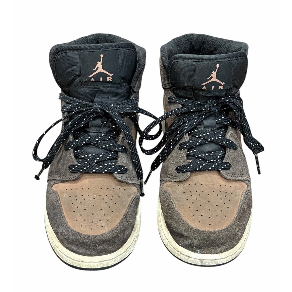 Air Jordan 1 SE Mid Shoes Sneakers Dark Chocolate Youth Size 5Y DC7248-200